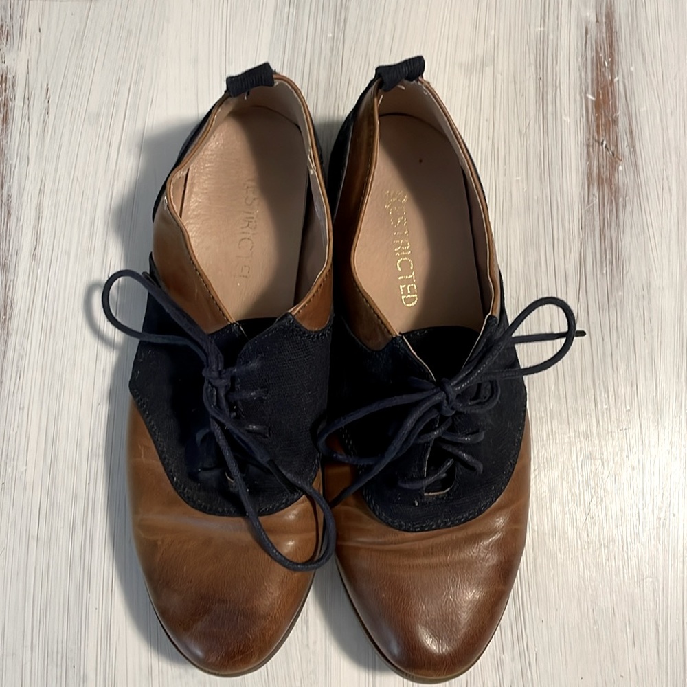 Brown Leather and Navy Oxford Shoes